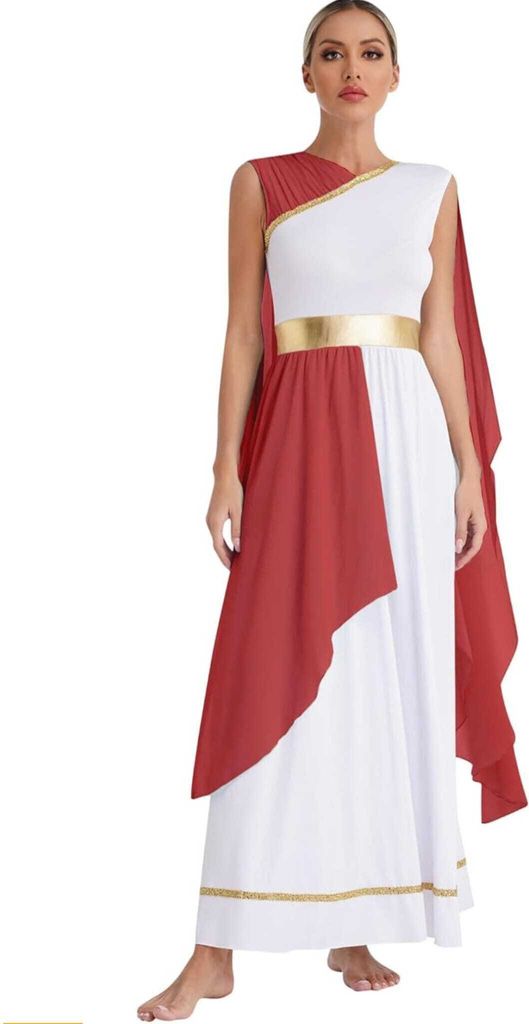 Damen Kostüm Gr. M – Römische Göttin, Griechische Eleganz & Ägyptische Königin – Perfektes Halloween- und Party-Kleid Karneval Fasching