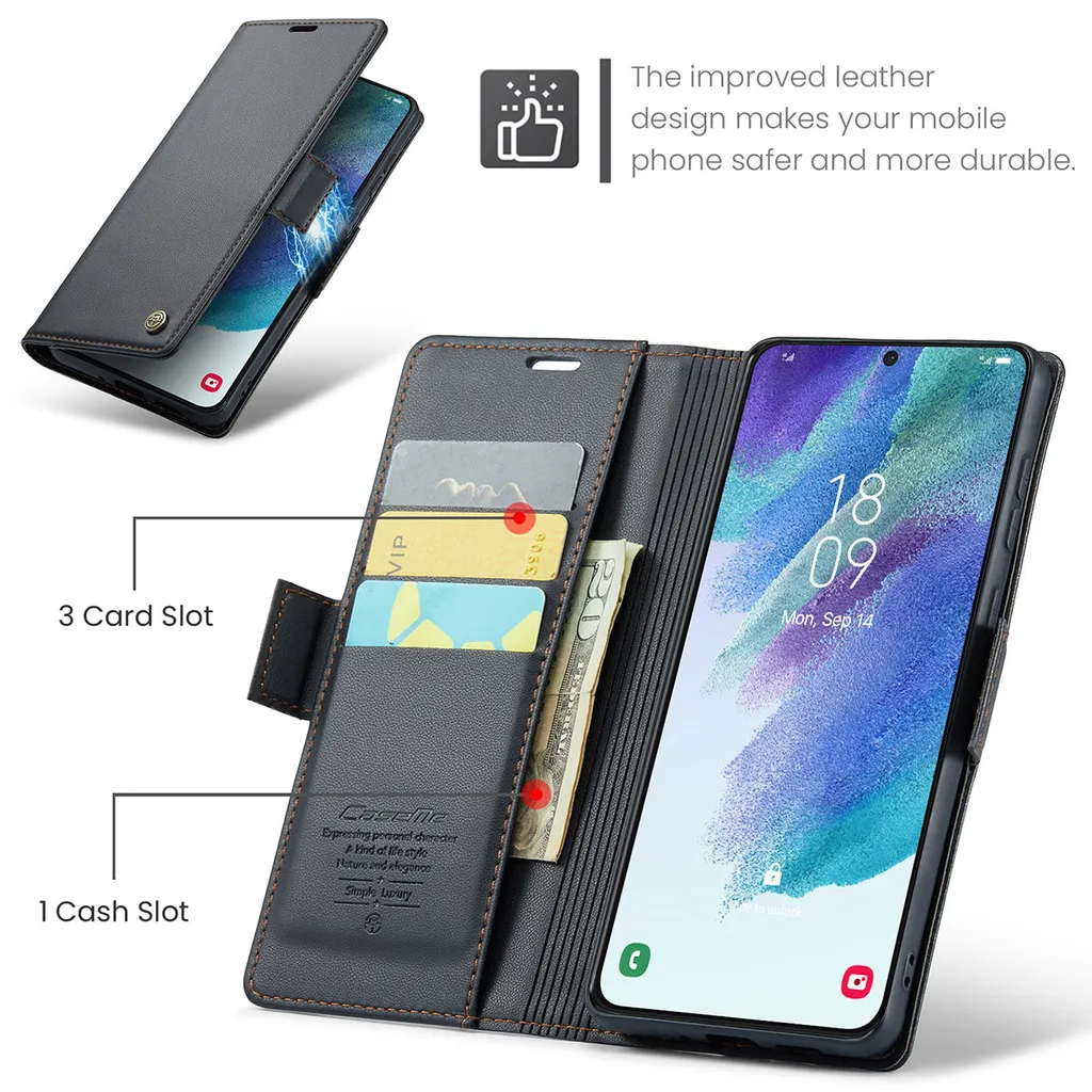 Cover Portafoglio S21 FE 5G: Blocco RFID e Protezione 360° Professionale - 4