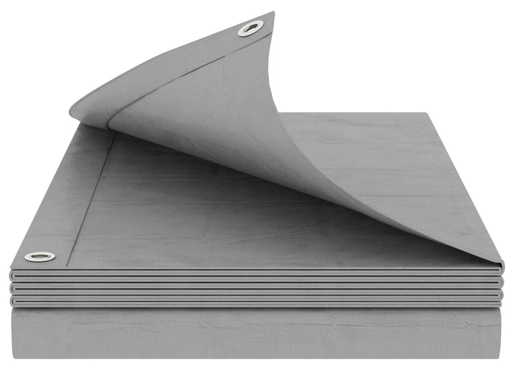 vidaXL Plane mit Ösen Hellgrau 6 x 6 m 90 gsm PE Produktbild 