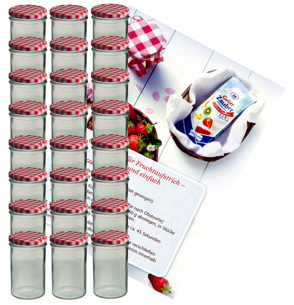 set di 24 tumbler 435 ml barattolo per marmellata barattolo Immagine del prodotto 