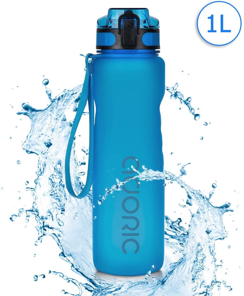 Auslaufsichere Wasserflasche aus-Kunststoff Tragbare transparente Trinkflasche 