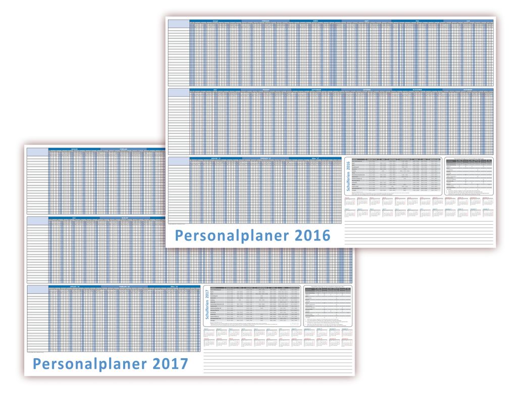 Urlaubsplaner Personalplaner 2026 + 2027 DIN B1 Format Produktbild 