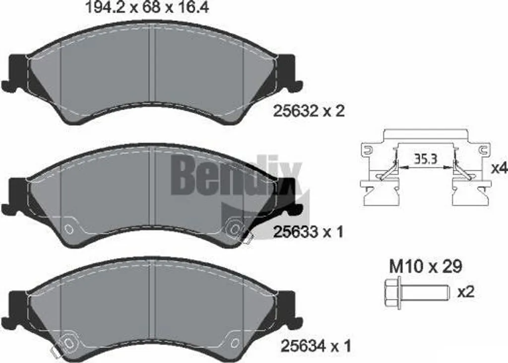 Plaquettes de Frein à Disque pour Ranger - Kit Bendix BPD1413 Haute Qualité