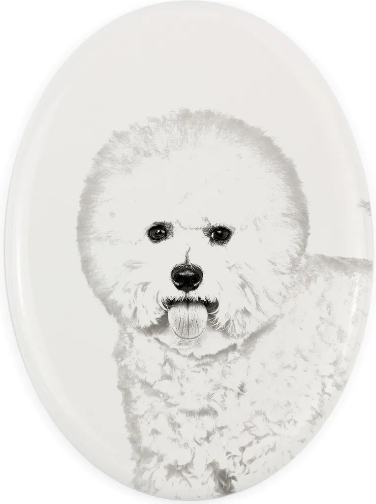 Targa Commemorativa Bichon Frisé Art-Dog - Lapide per Cani Personalizzata