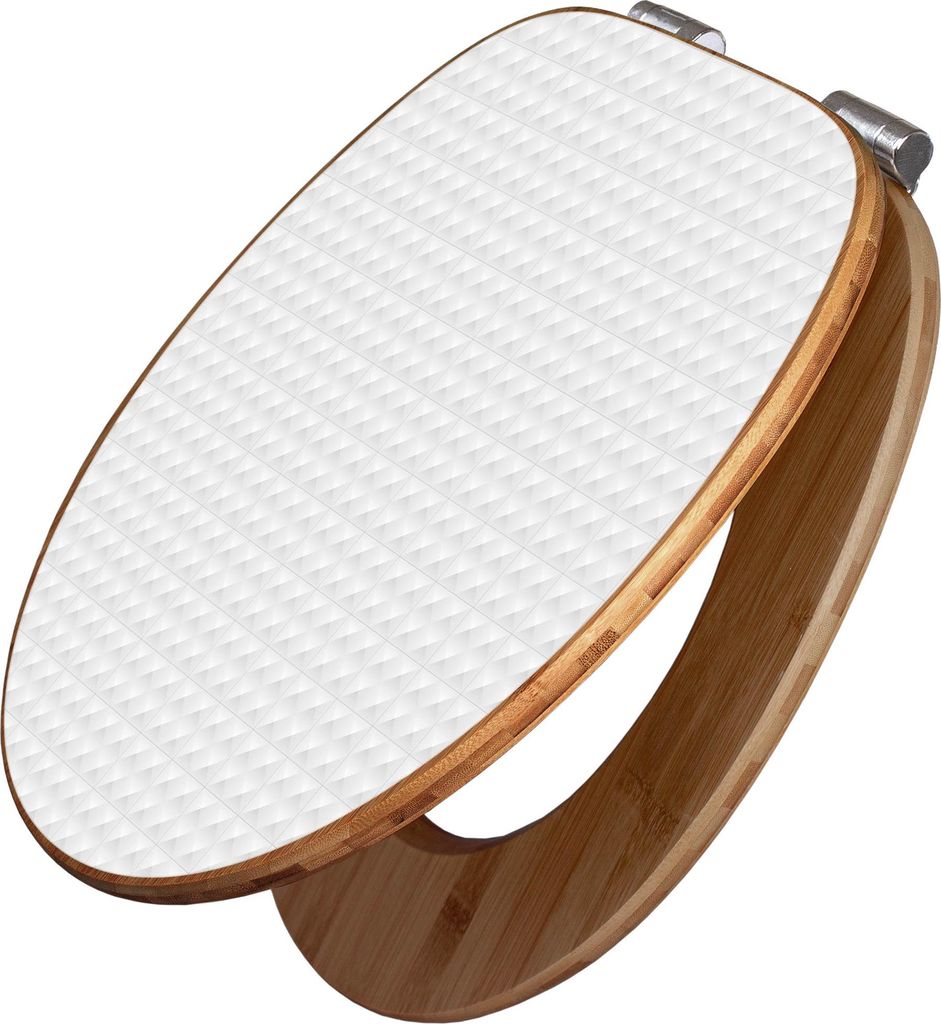 banjado Design WC Sitz Bambus Absenkautomatik -In Out - Toilettendeckel mit Absenkautomatik Holz/hochwertiger Bambus Klodeckel/WC-Sitz für alle g...