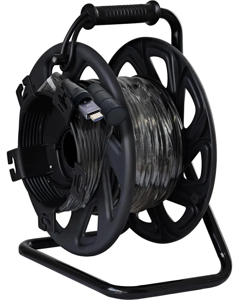 Câble HDMI 8K 60Hz AOC InLine sur Enrouleur Blindé Noir de 50 m