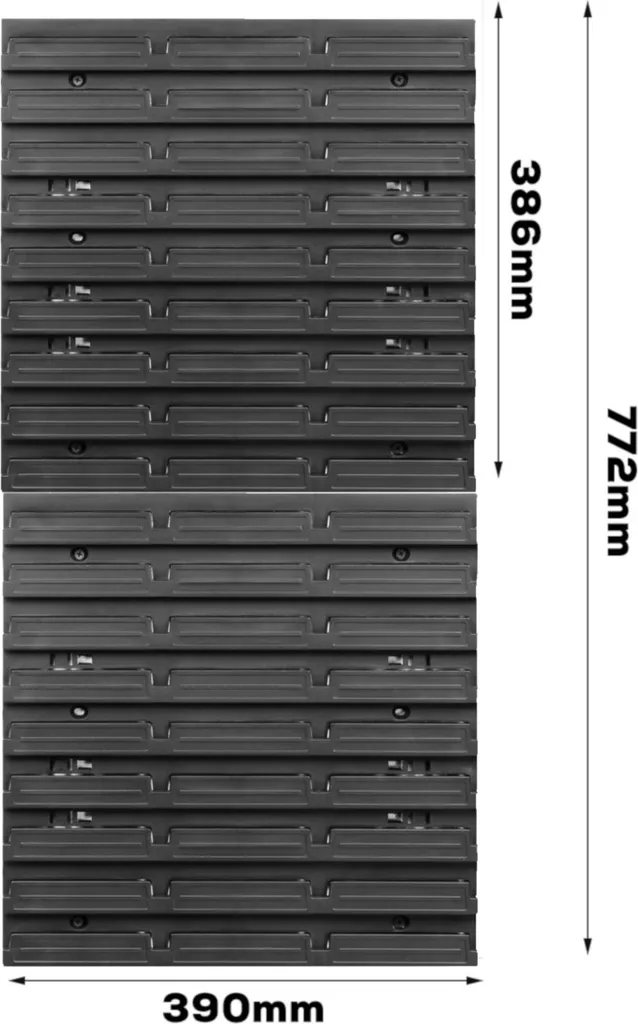 Système de stockage mural porte-outils en plastique pour l'atelier