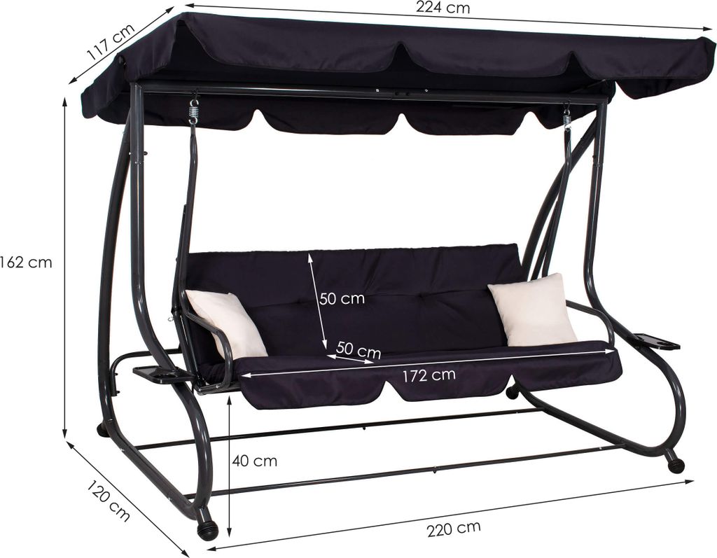 4Sitzer Hollywoodschaukel Gartenschaukel 220 Kaufland.de