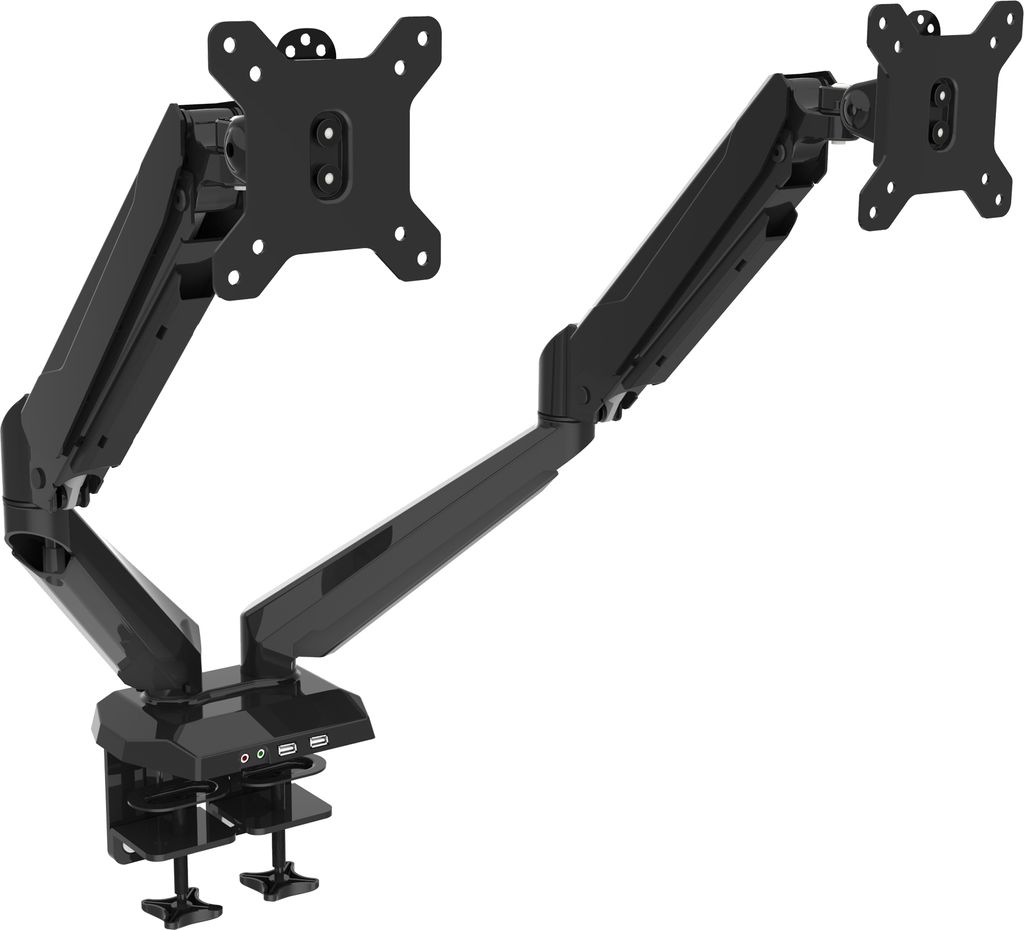HFTEK HF224GB - Zweifacher Monitorarm - Tischhalterung