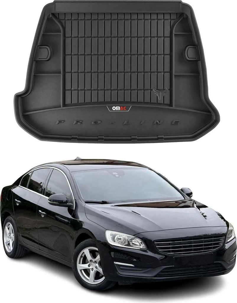 OMAC Gummi Kofferraumwanne für Volvo S60 2010-2018 TPE Laderaumwanne Schwarz
