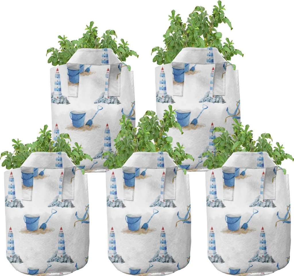 Pot de Culture Haute Performance en Textile Bleu et Blanc - 7 Gal