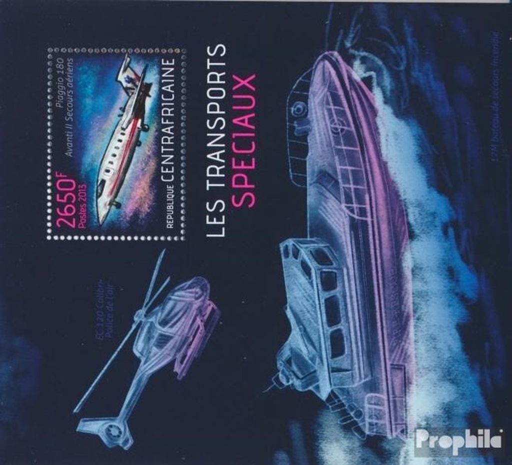 Briefmarken Zentralafrikanische Republik 2013 Mi Block 1072 (kompl. Ausgabe) postfrisch Sondertransport