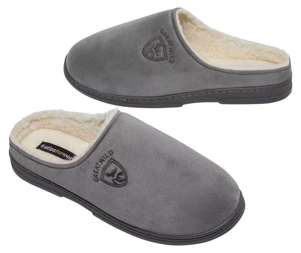 Atlas For Men - Heren slippers, imitatie suède, model AF847 Productafbeelding 