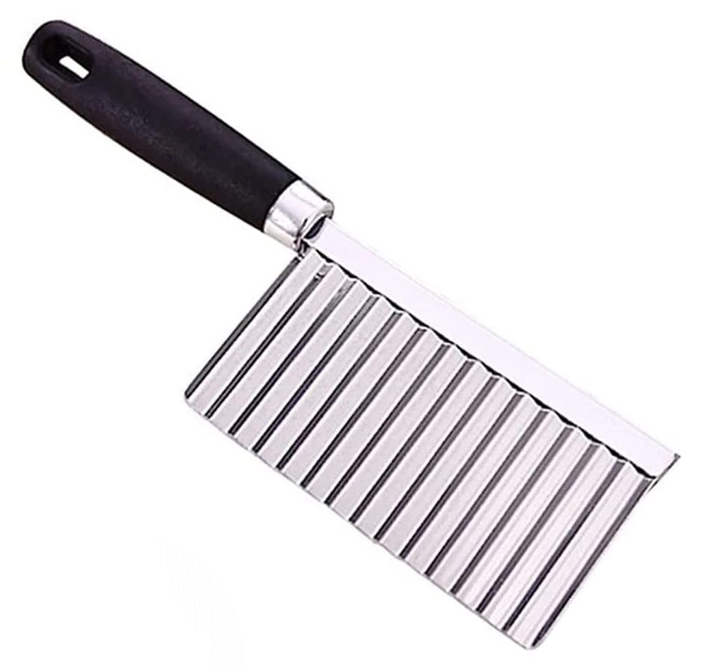 Kartoffelschneider, Wellenschneider aus Edelstahl, Küchenmesser zum Schneiden von Salaten, Gurken, Karotten, Obst und Gemüse