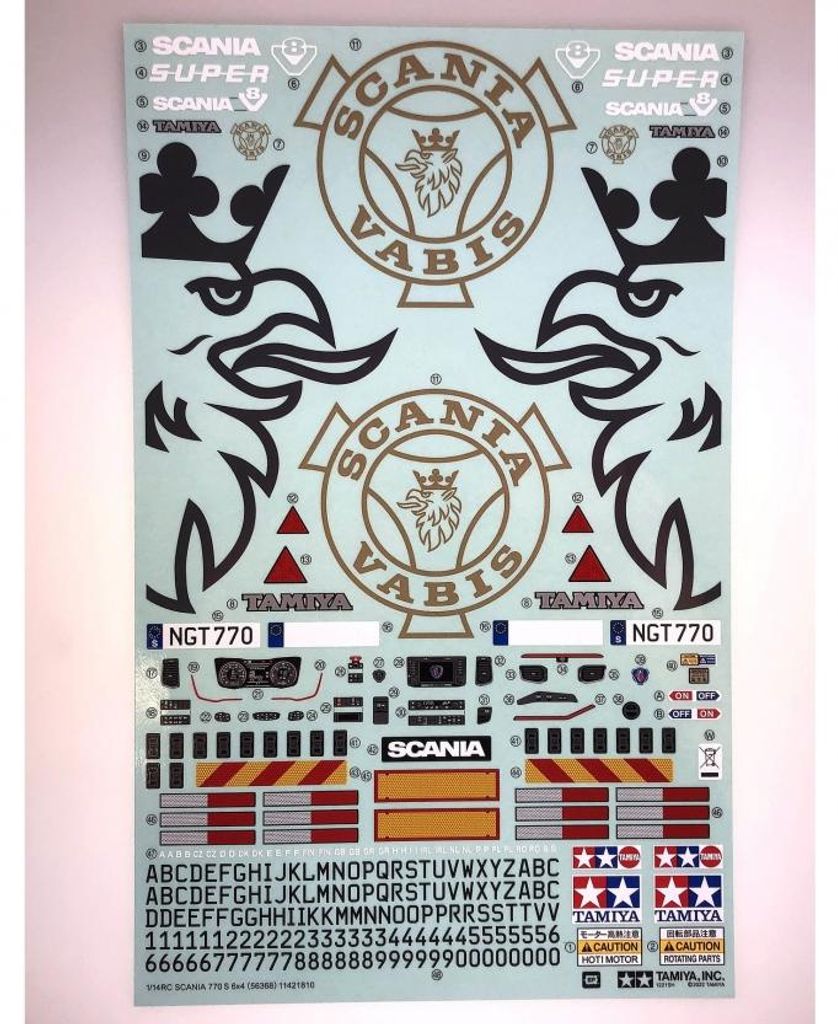 Tamiya 311421810 - Sticker-Satz SCANIA S770 56368