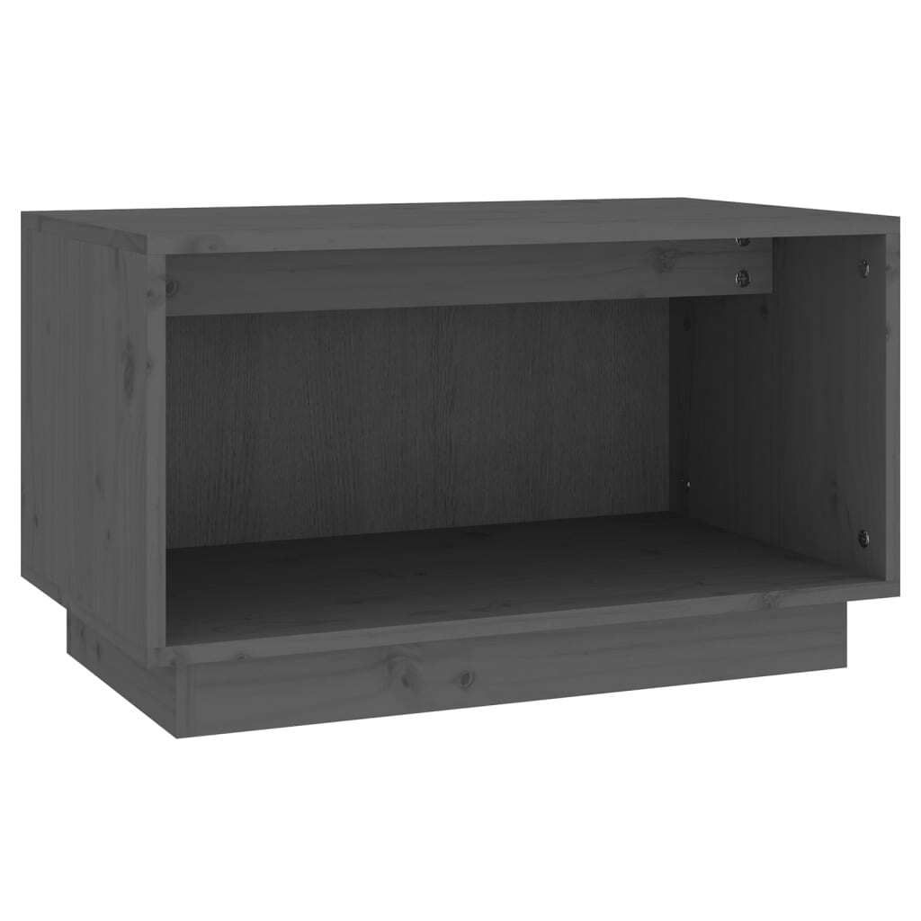 TV-Schrank Grau 60x35x35 cm Massivholz Kiefer Produktbild 