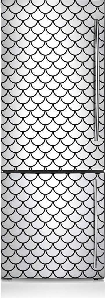 Aufkleber Kühlschrankmagnete Dekoration Kühlschrankfolie 60x205 cm - Schuppenmuster in Form von Fisch