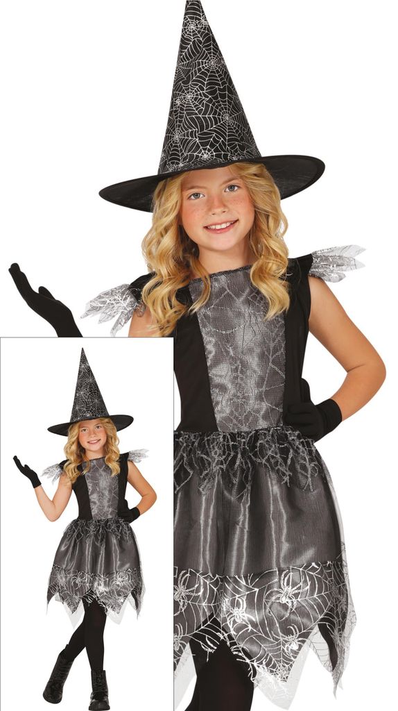 Costume da strega bambini Halloween cappello vestito Immagine del prodotto 