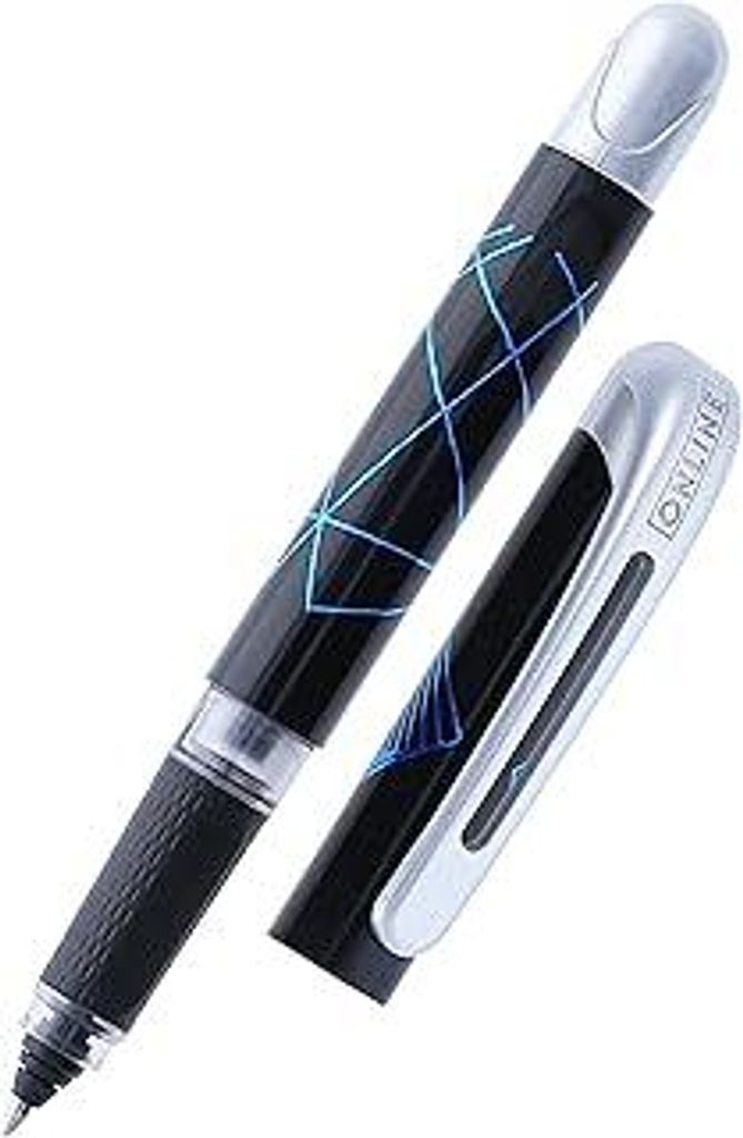 Online 12537/3D - College Virtual Blue, Tintenpatronen-Rollerball, Standard-Tintenpatronen, Magic-Ball-Technik, ergonomisches Softtouch-Griffstück...