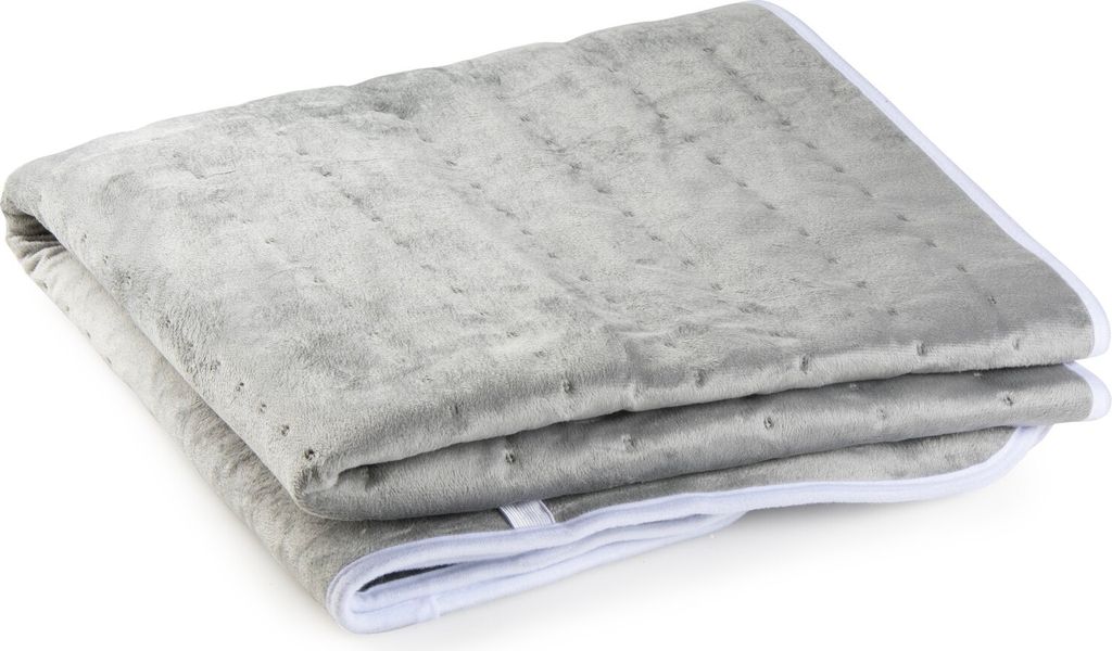 DOMO Elektrischer Einzelmatratzenbezug Flanell Grau 150 x 80 cm