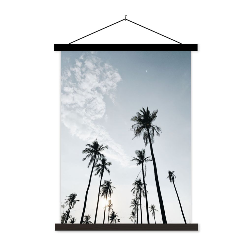 MuchoWow Textilposter Palmen - Sommer - Tropisch 90x120 cm mit schwarzem Rahmen - Dekoration