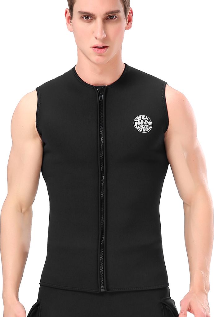 3mm Neopren Neoprenanzug Top Weste Thermische warme ?rmellose Weste zum Tauchen Surfen Schwimmen Segeln
