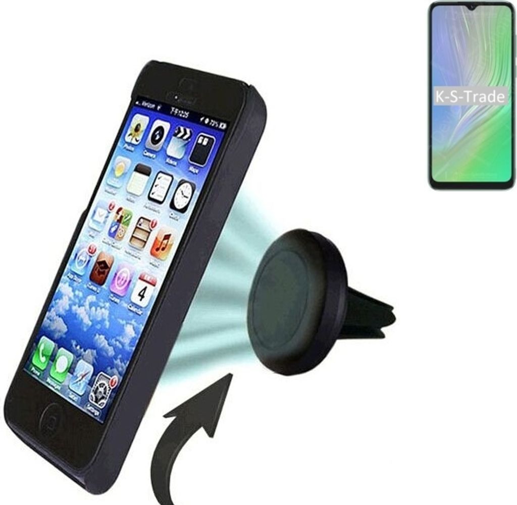 K-S-Trade Kompatibel mit Blackview A55 Auto Handy Halterung KFZ Halter Lüftungsgitterhalterung Air Vent mount Smartphone Halter