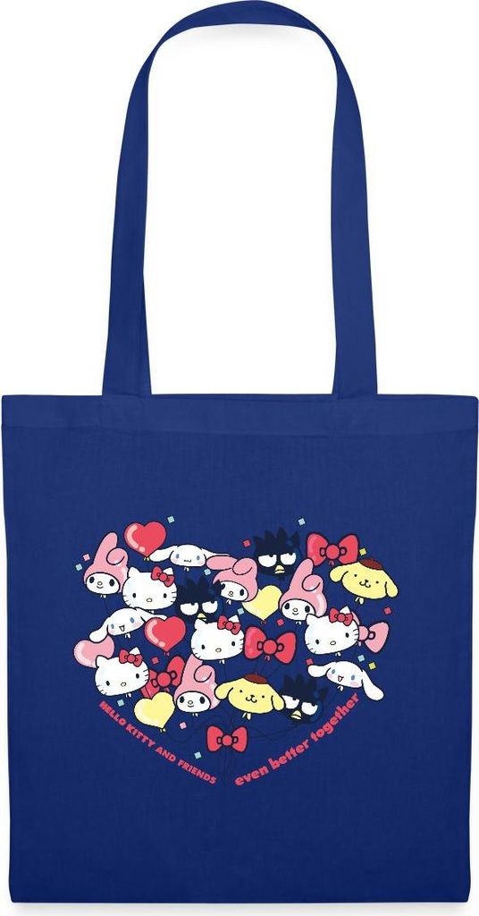 Spreadshirt Hello Kitty And Friends Ballons Stoffbeutel, One size, Royalblau