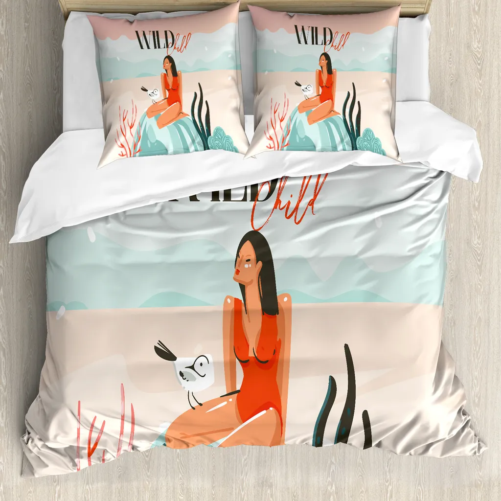 Housse de Couette Enfant 155x220 Idéale Personnes Allergiques et Taie