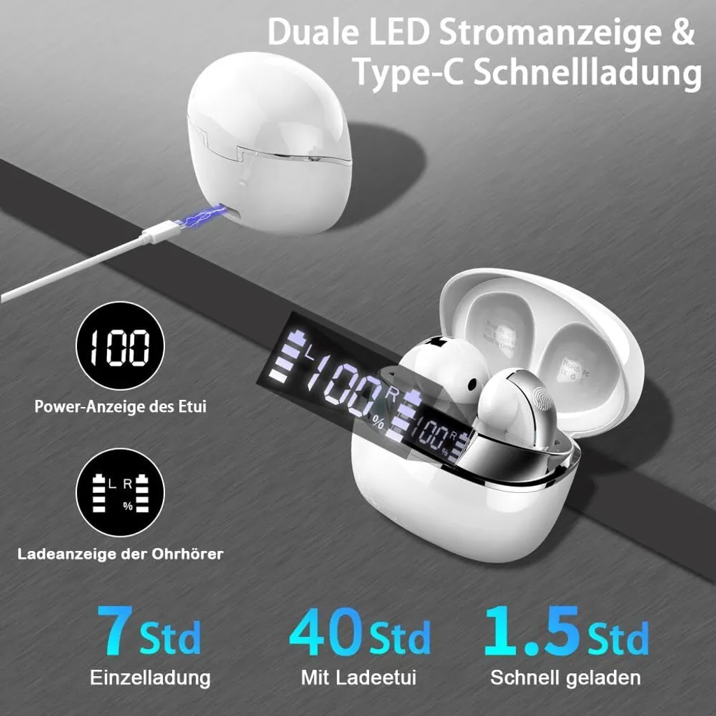 Recensione Auricolari Bluetooth 5.3: Display LED e ENC Pro - 2