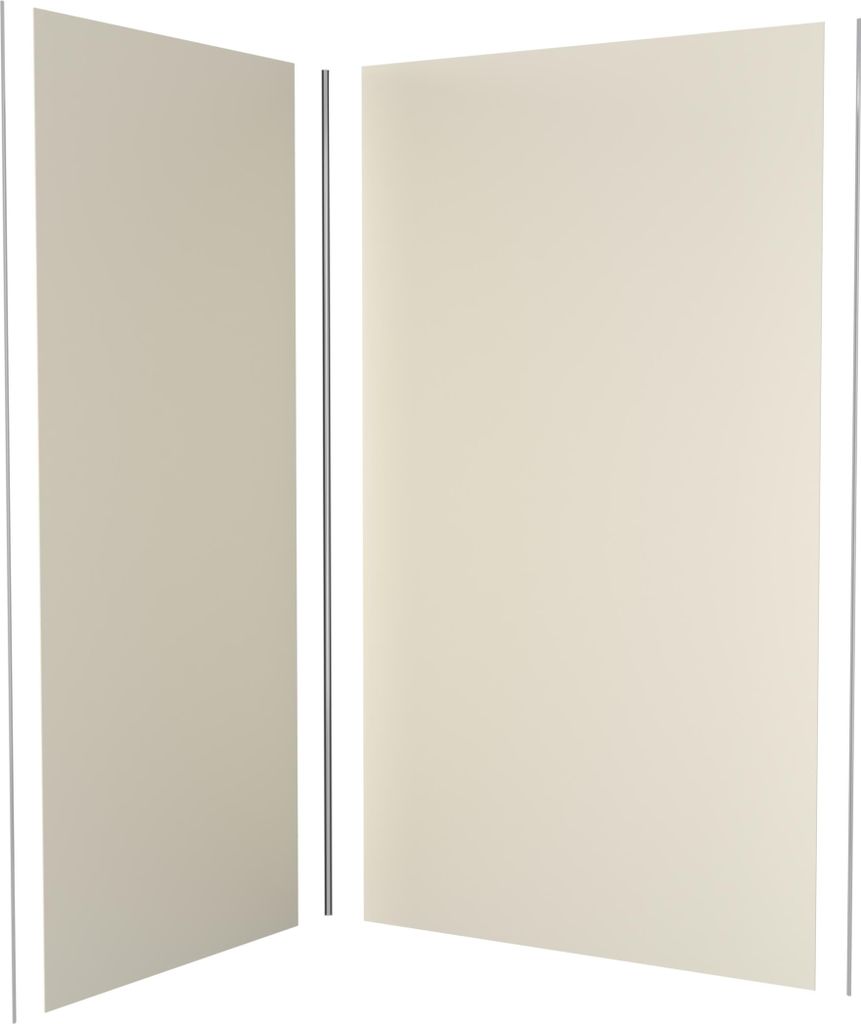 Lot de 2 Panneaux Muraux Aluminium Ivoire 90+120x210 cm Image du produit 