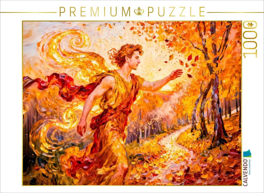CALVENDO Puzzle Zephyros - Griechischer Gott des sanften Westwinds | 1000 Teile Lege-Größe 64x48cm Foto-Puzzle für glückliche Stunden