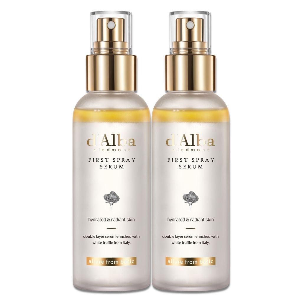 Gesichtsspray d’Alba First Spray Serum Korea Feuchtigkeit Glow, 2x 100ml
