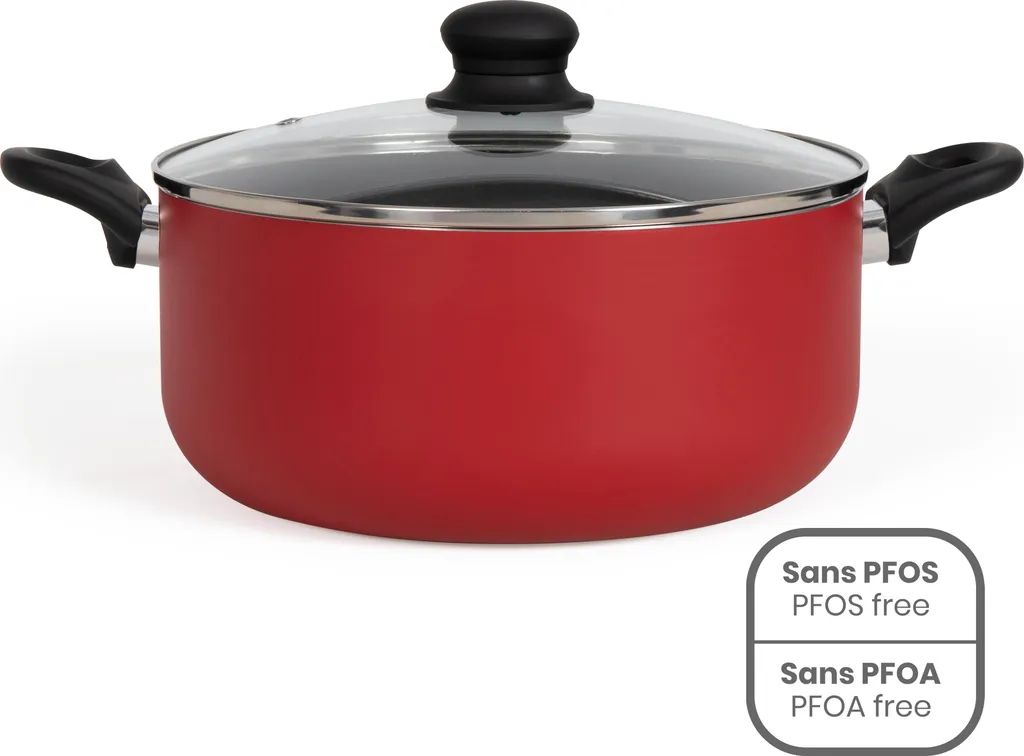 Casseruola Alluminio 28cm Livoo MEP151R con Coperchio - Top Efficienza