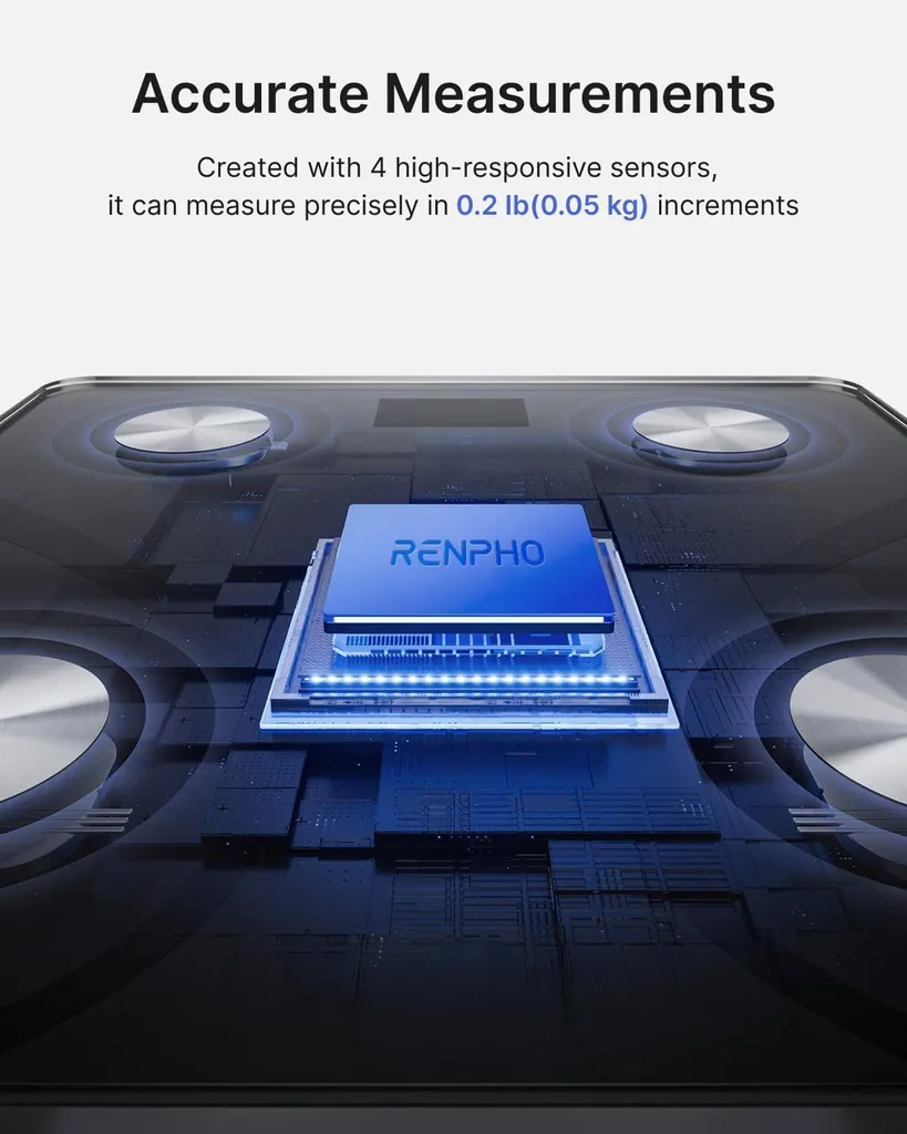 Balance Connectée Bluetooth RENPHO avec 13 Indicateurs de Composition