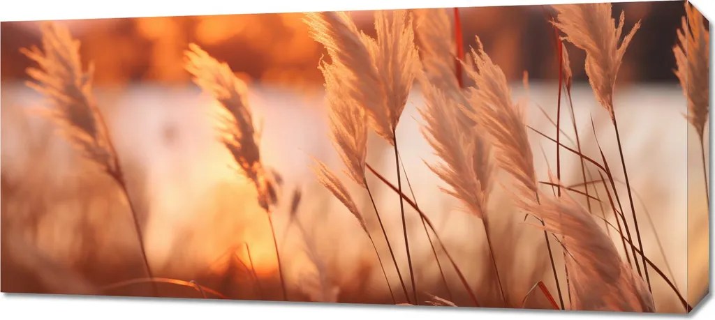 Offerta Quadro 90x40 cm Tramonto Dorato - Pronto da Appendere Casa