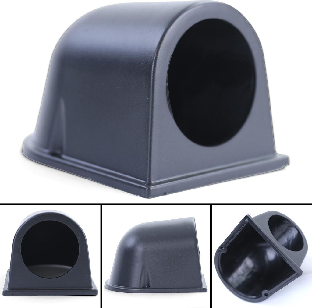 Aufbau Armaturenbrett Halterung für 1 Zusatzinstrument 52mm Schwarz Matt