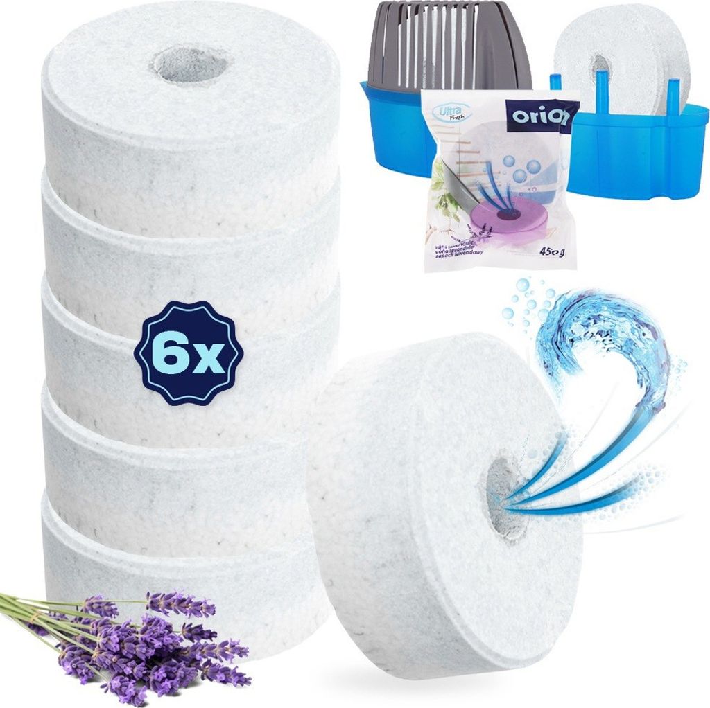 Orion Ersatztablette Nachfülltablette für Luftentfeuchter Tablette mit Lavendelduft ULTRA FRESH 450 g 6 Stk.