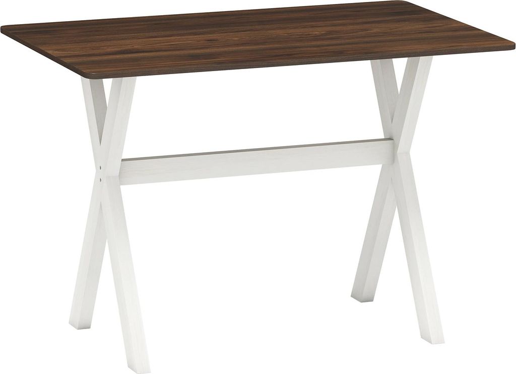 Esstisch mit X-Gestell, Walnuss-Finish, 110 x 71 cm
