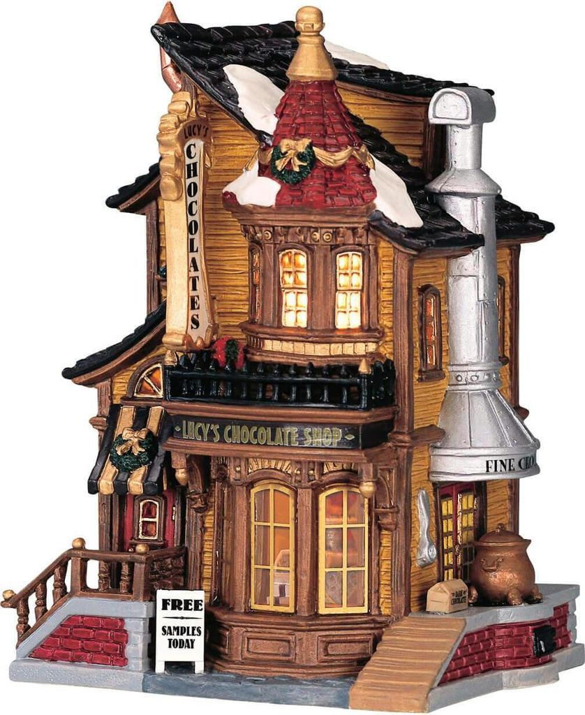 Kersthuisje Lucy's chocolate shop LED LEMAX Productafbeelding 