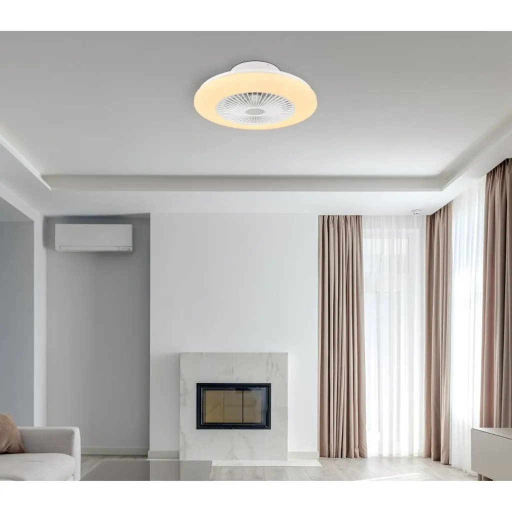 Ventilatore da soffitto Travo Bianco 50 cm con luce LED e telecomando - 11