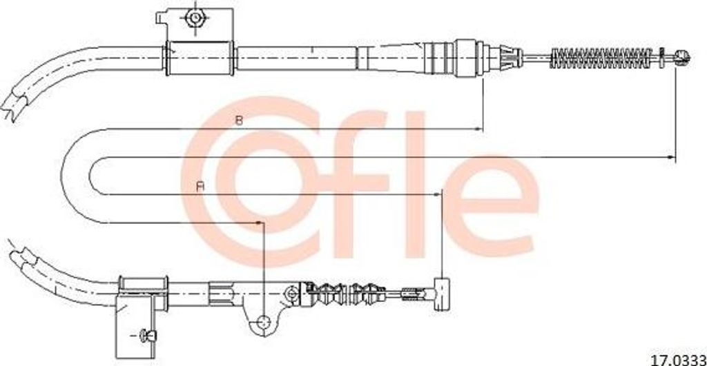 COFLE 17.0333 Seilzug, Handbremse OE 1954197 kompatibel mit Maverick, Terrano