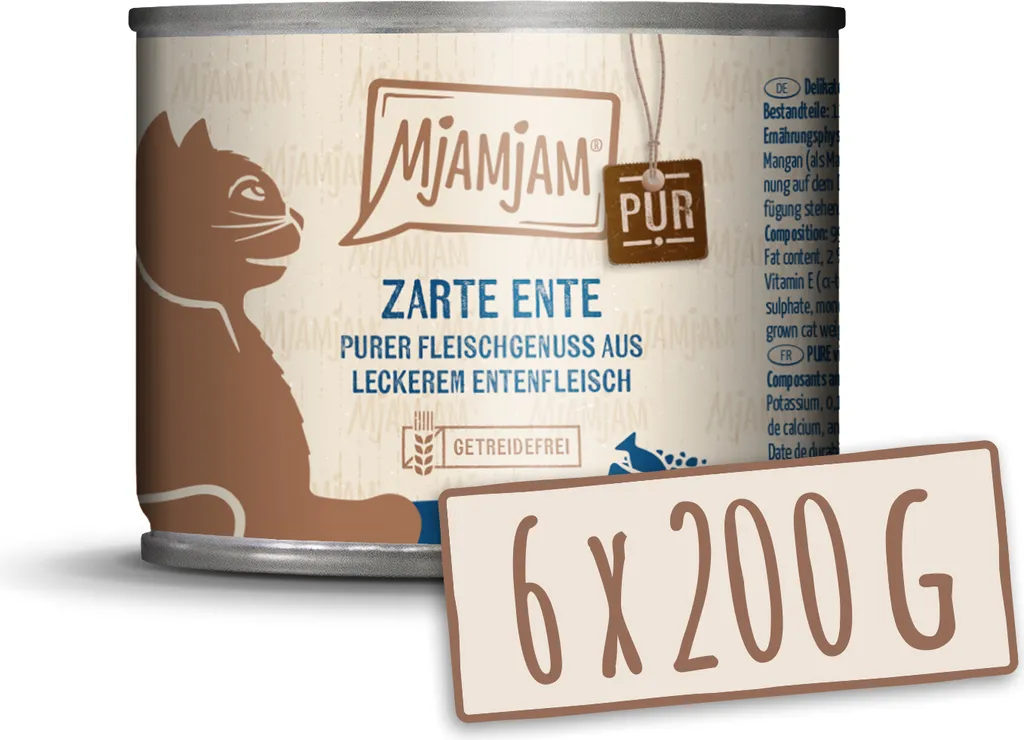 Pâtée Chat Anti Allergie MjAMjAM Canard Pur - Solution Digestion Difficile