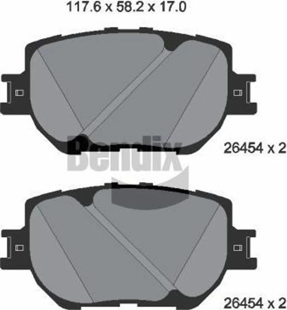 Plaquettes de frein BENDIX BPD2380 pour entretien Lexus IS et Mark