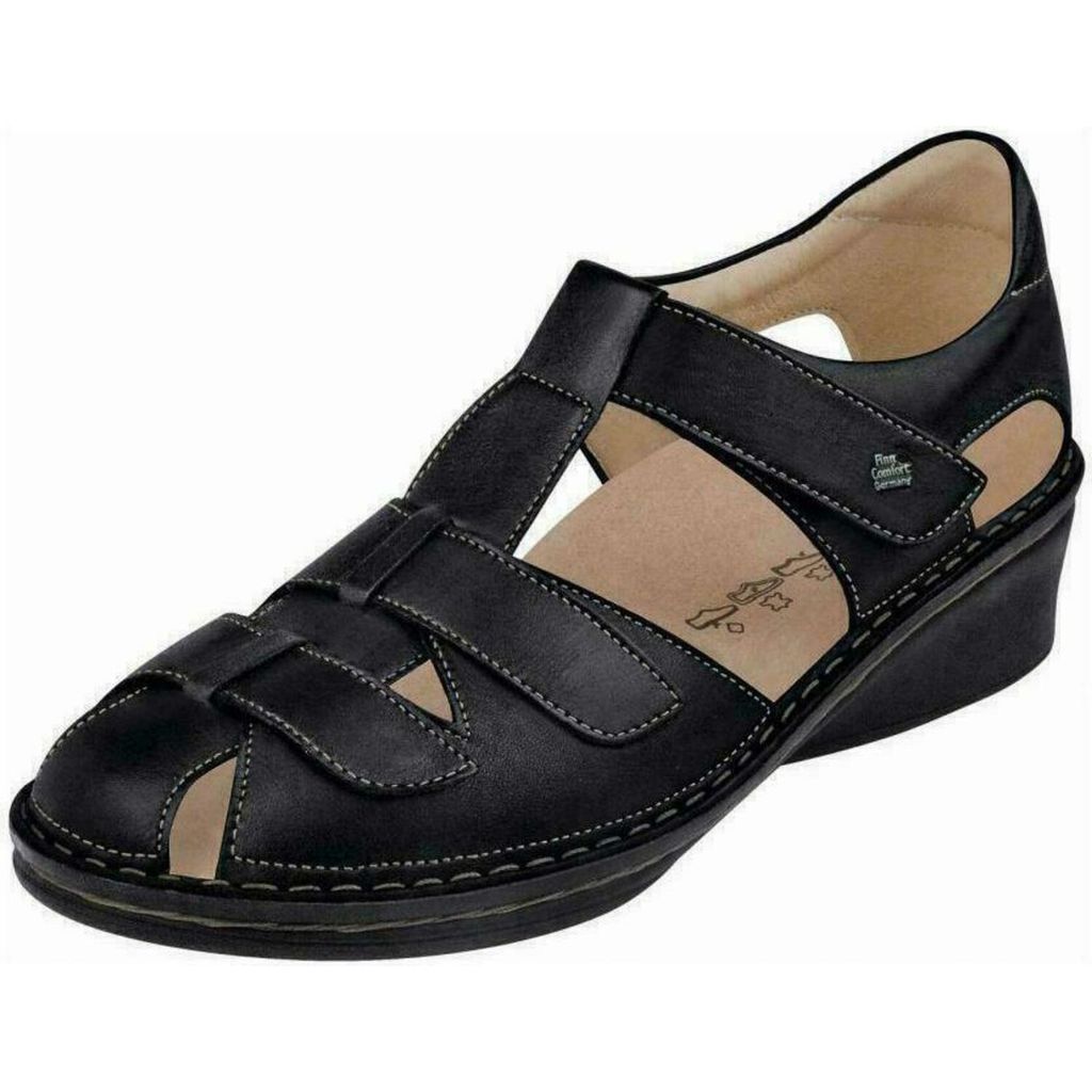 Finn Comfort, Fünen, Damen, Sandale, Schwarz, Leder, NEU - Produktbild 
