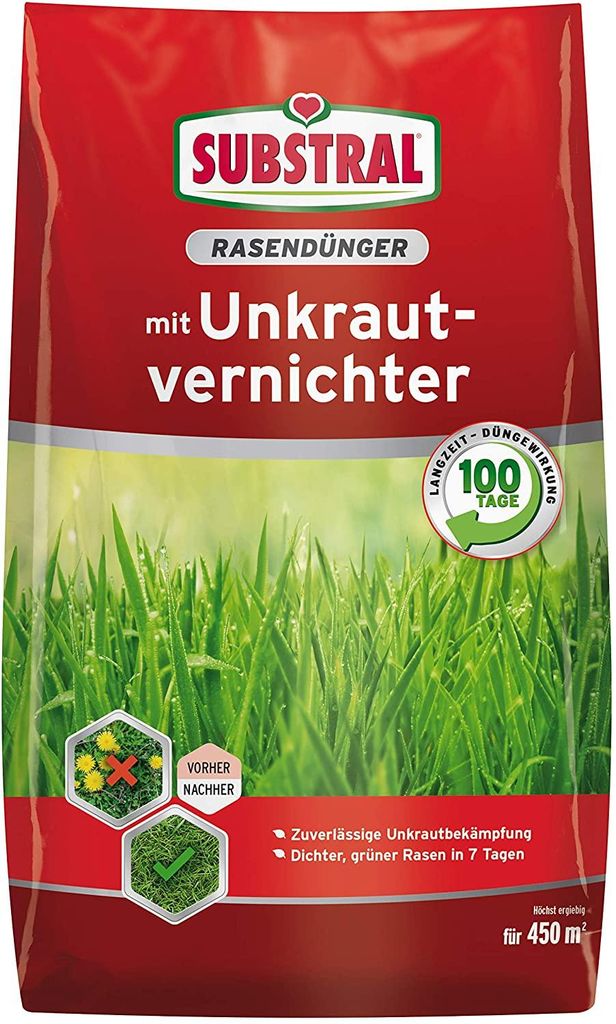 SUBSTRAL Rasen-Dünger mit Unkrautvernichter 9 kg - 8344 Produktbild 