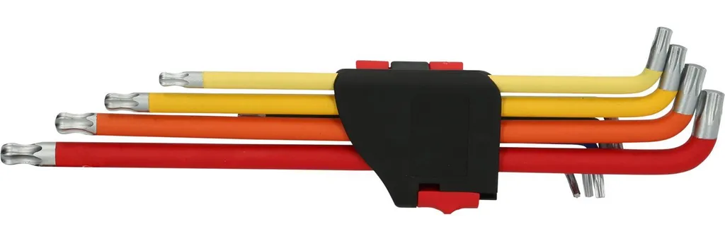 Clés Torx longues pour accès difficile avec tête sphérique 9 pcs KS Tools