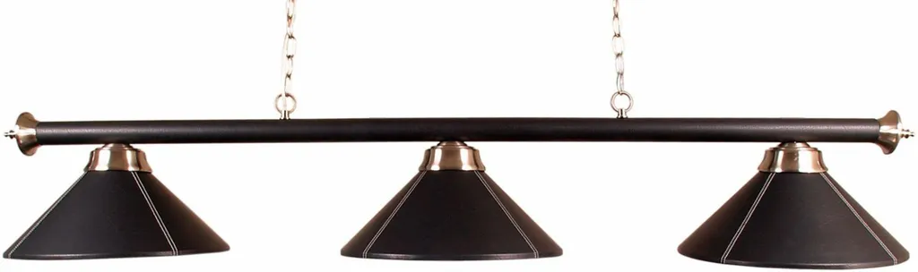 Lampe London Deluxe similicuir noir et ses 3 abat-jours orientables