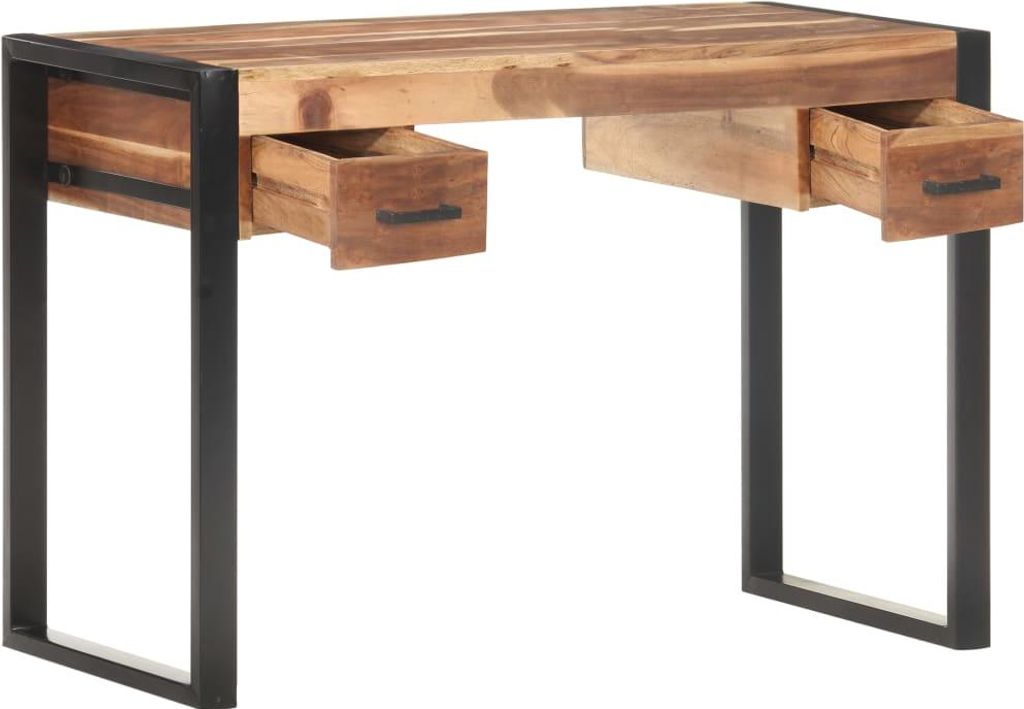 vidaXL Schreibtisch 110x50x76 cm Massivholz