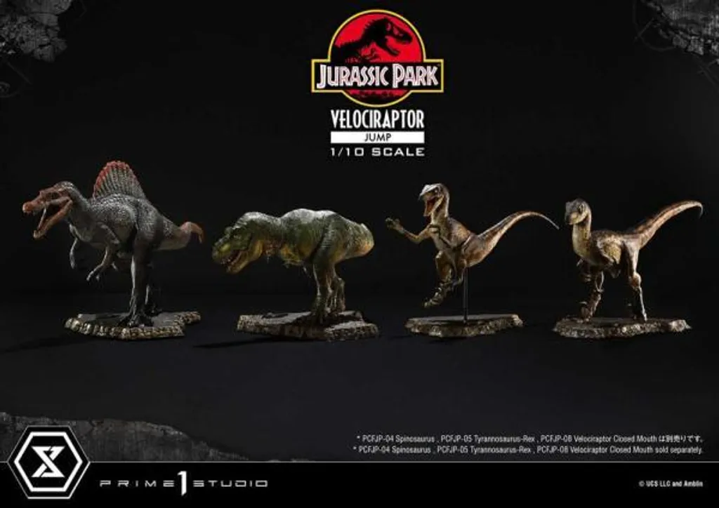 Statue Velociraptor deco geek pour vitrine Jurassic Park 1/10 21cm - 34